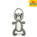 M-Pets Eco Chewtopia Raccoon Dog Toy Grey White