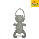 M-Pets Eco Chewtopia Raccoon Dog Toy Grey White