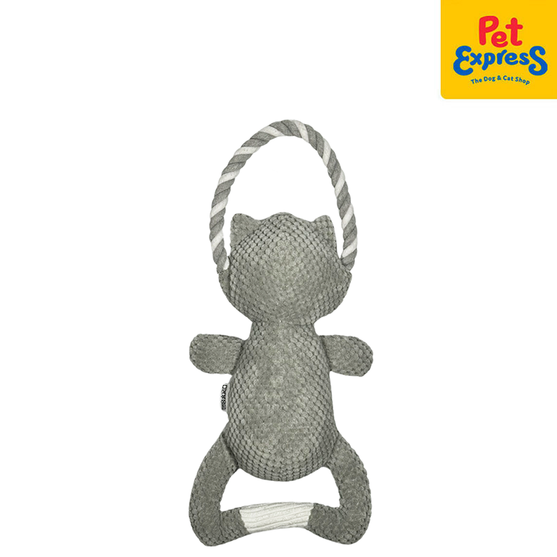 M-Pets Eco Chewtopia Raccoon Dog Toy Grey White