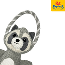 M-Pets Eco Chewtopia Raccoon Dog Toy Grey White