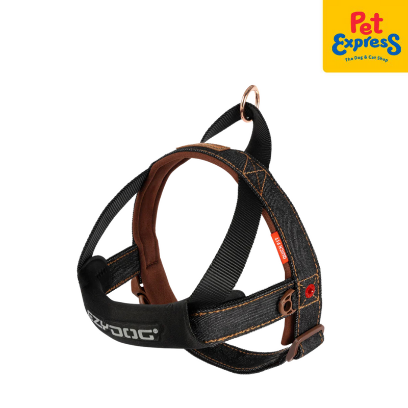 EzyDog Quickfit Dog Harness Extra Large Black Denim