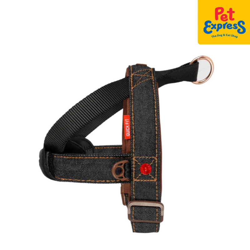 EzyDog Quickfit Dog Harness Extra Large Black Denim