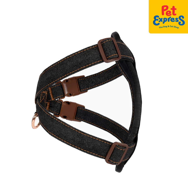 EzyDog Chest Plate Dog Harness Extra Large Black Denim