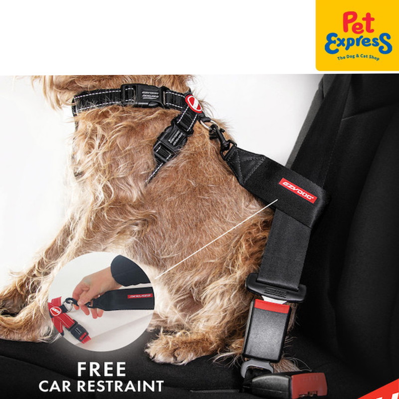 EzyDog Chest Plate Dog Harness Extra Large Black Denim