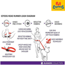 EzyDog Road Runner Dog Leash Black Denim