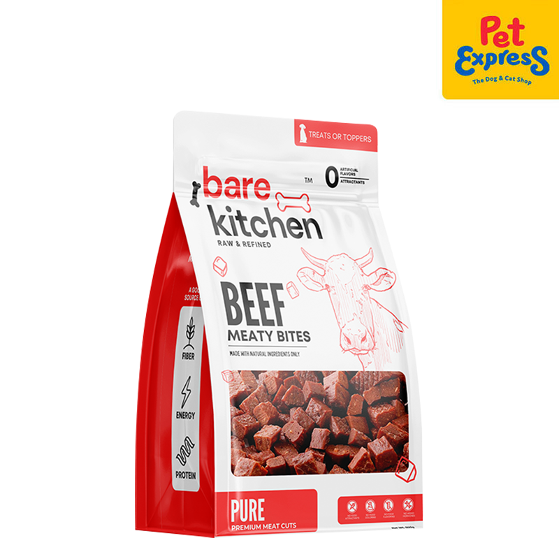 Bare Kitchen Meaty Bites Beef Pet Treats 500g