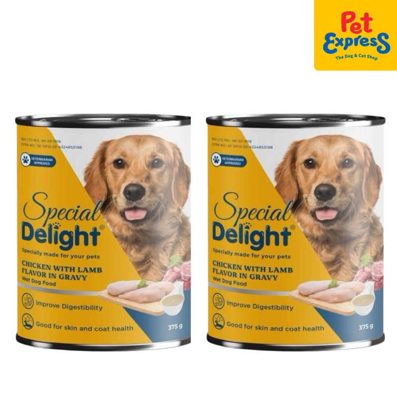 Special Delight Chicken with Lamb in Gravy Wet Dog Food 375g (2 cans)