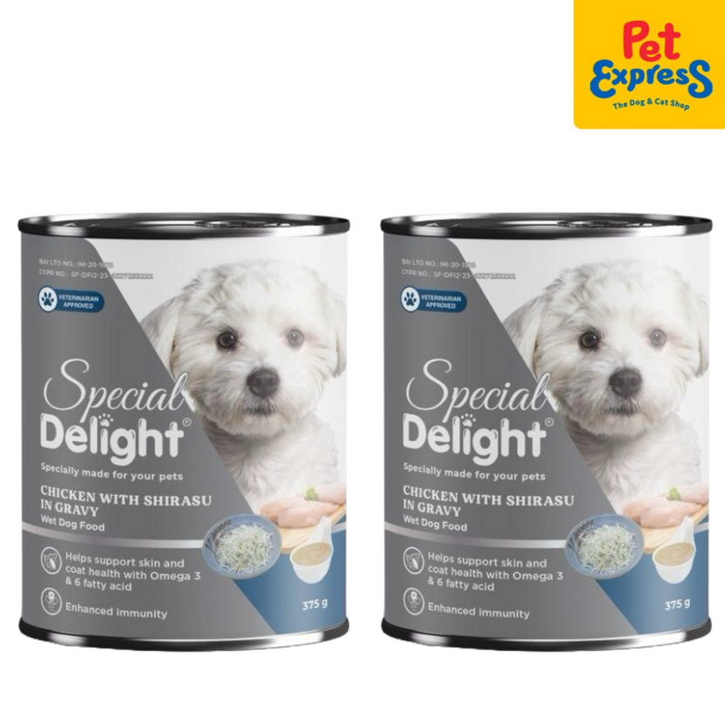 Special Delight Chicken with Shirasu in Gravy Wet Dog Food 375g (2 cans)