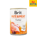 Brit Pate and Meat Turkey Wet Dog Food 400g (2 cans)