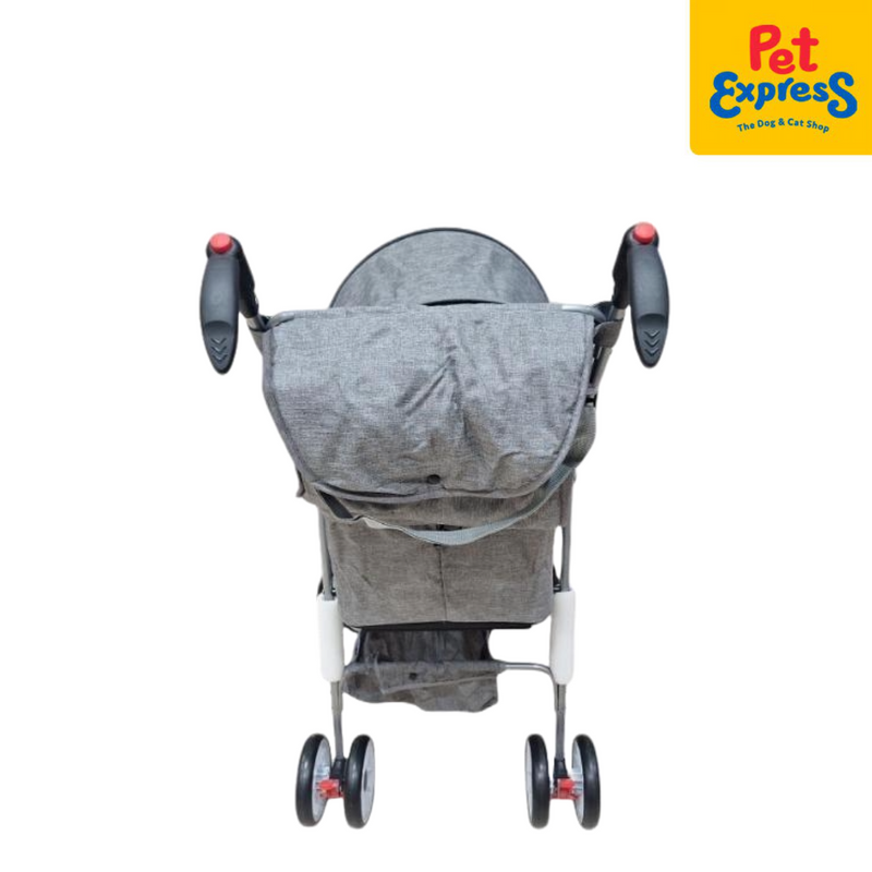 Pet Pals Separated Basket Pet Stroller Grey