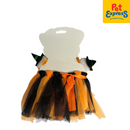 Pet Pals Halloween Ghost Tutu Set Dog Costume Medium Black Orange