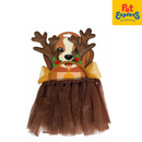 Pet Pals Christmas Reindeer Tutu Set Dog Costume Medium Brown
