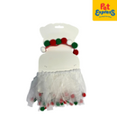 Pet Pals Christmas Balls Tutu Set Dog Costume Small White