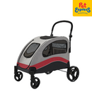 Pet Pals 4 Wheel Pet Stroller Medium Red Grey