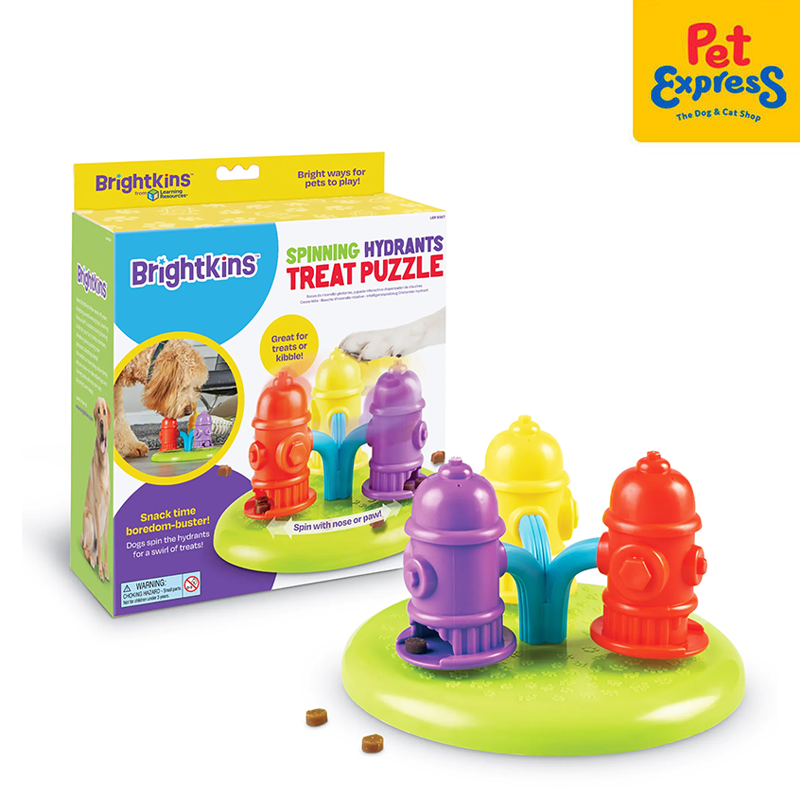 Brightkins Spinning Hydrants Treat Puzzle Dog Toy