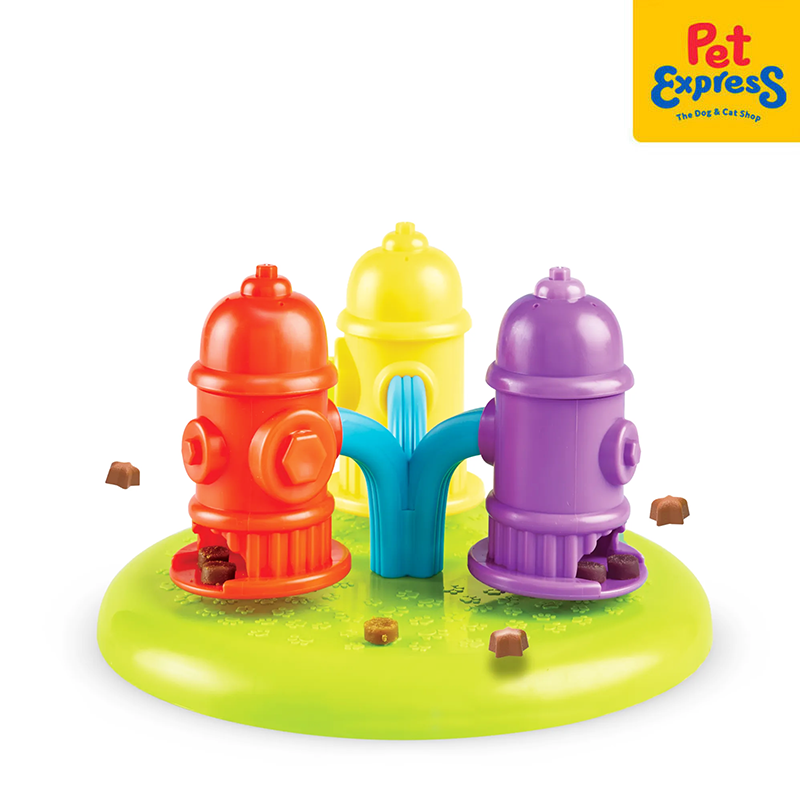 Brightkins Spinning Hydrants Treat Puzzle Dog Toy