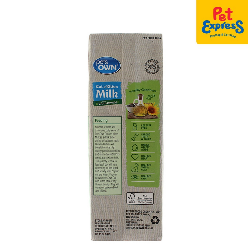 Pets Own Cat and Kitten Milk 1L