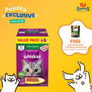 Whiskas Adult Tuna Value Pack Wet Cat Food 80g (6s)