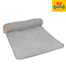 PawTalk Flat with Bolster Pet Bed Gray