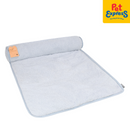 PawTalk Flat with Bolster Pet Bed Blue