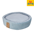 PawTalk Barrel Nest Cushion Pet Bed Blue