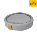 PawTalk Barrel Nest Cushion Pet Bed Gray