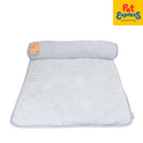 PawTalk Flat with Bolster Pet Bed Blue