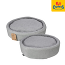 PawTalk Barrel Nest Cushion Pet Bed Gray