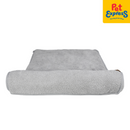 PawTalk Flat with Bolster Pet Bed Gray