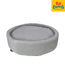 PawTalk Barrel Nest Cushion Pet Bed Gray