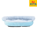 PawTalk Stripes Pet Bed Blue