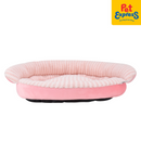 PawTalk Stripes Pet Bed Pink
