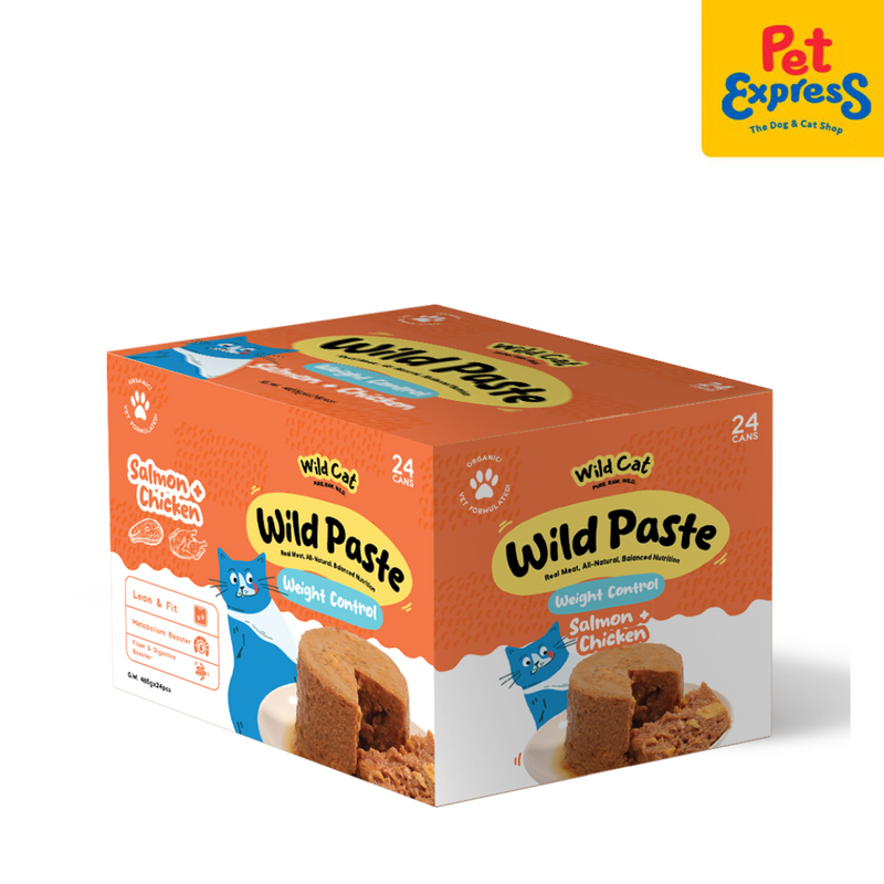 Wild Cat Wild Paste Salmon and Chicken Weight Control Wet Cat Food 465g