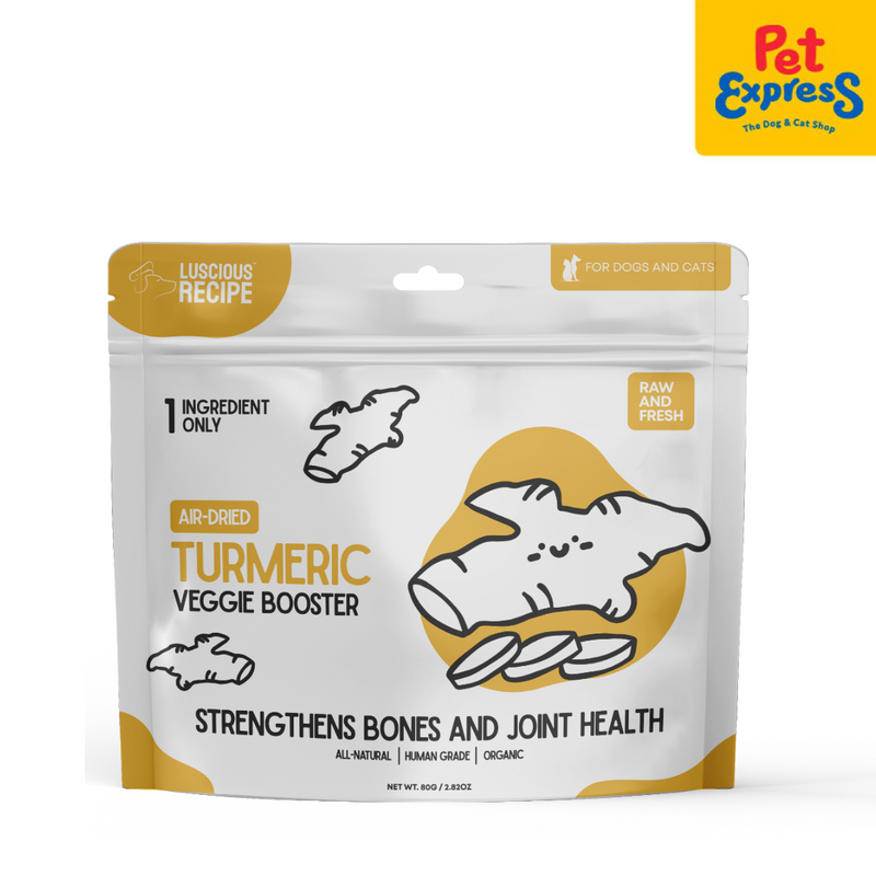 Luscious Recipe Air-Dried Turmeric Bone and Joint Health Veggie Booster Pet Treats 80g