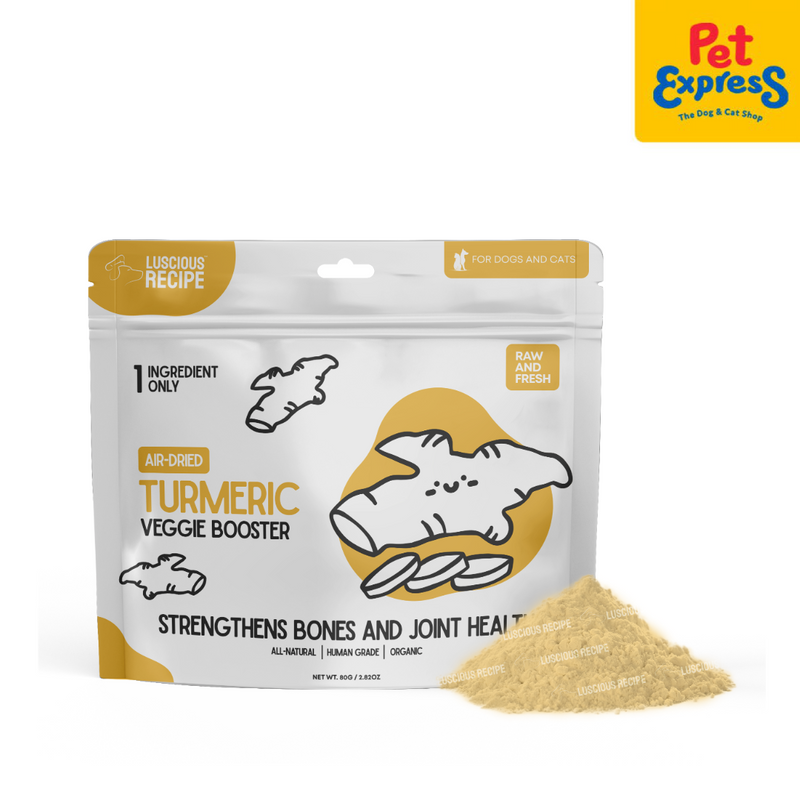 Luscious Recipe Air-Dried Turmeric Bone and Joint Health Veggie Booster Pet Treats 80g