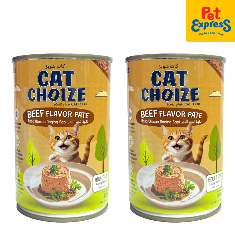 Cat Choize Beef Flavor Pate Adult Wet Cat Food 400g (2 cans)