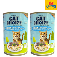 Cat Choize Chicken and Liver Flavor Adult Wet Cat Food 400g (2 cans)