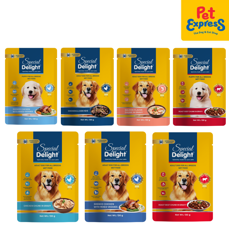 Special Delight Adult Smoked Chicken with Mixed Veggies Wet Dog Food 130g (10 pouches)