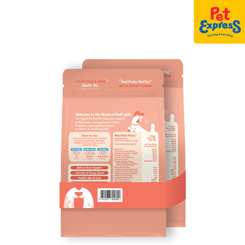 Floof Pets 8-in-1 Probiotic and Multivitamins Dog Supplement 120s 300g Buy One Take One