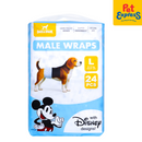 Bark and Spark Disney Mickey Mouse Male Wrap 24s Large
