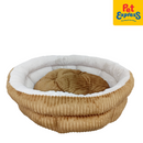 Pooch and Co Corduroy Round Pet Bed Brown