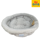 Pooch and Co Corduroy Round Pet Bed Gray