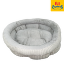 Pooch and Co Corduroy Round Pet Bed Gray