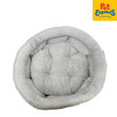 Pooch and Co Corduroy Round Pet Bed Gray