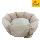 Pooch and Co Velvet Round Pet Bed Brown