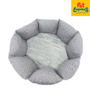 Pooch and Co Velvet Round Pet Bed Gray