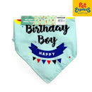 Pet Party Birthday Boy Drool Towel Bandana Dog Costume Blue