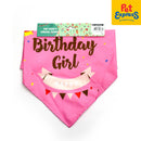 Pet Party Birthday Girl Drool Towel Bandana Dog Costume Pink