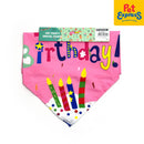 Pet Party Birthday Drool Towel Bandana Dog Costume Pink
