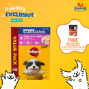 Pedigree Puppy Chicken Chunks in Gravy Value Pack Wet Dog Food 130g (6s)
